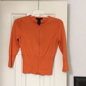 Orange zip up- never worn